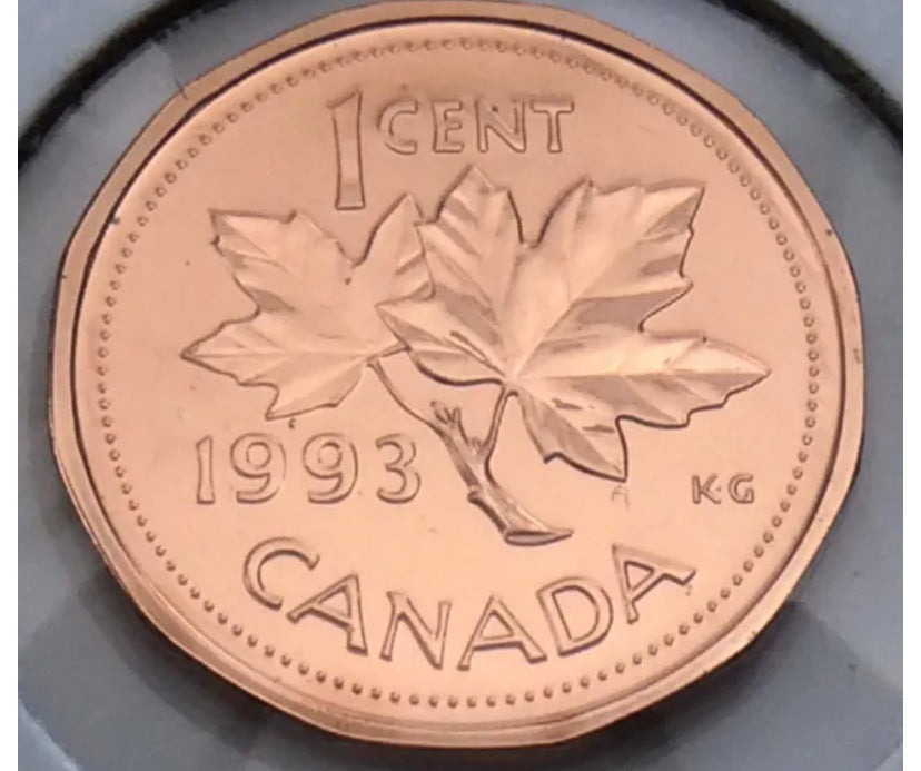 1993 Canada One Cent BU