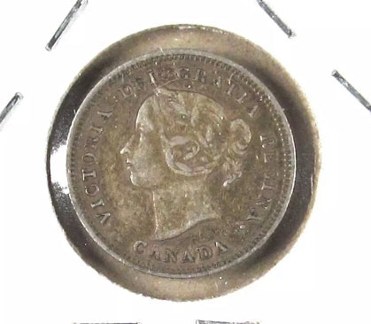 1882 H Canadien 5 cents VF pièce rare pièce d'argent date clé