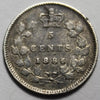 1882 H Canadien 5 cents VF pièce rare pièce d'argent date clé