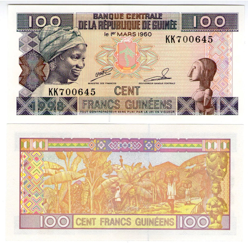 2015 Guinea 100 Francs  Banknote UNC