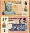 2015 NIGERIA 5 NAIRA  BANKNOTE WORLD UNC