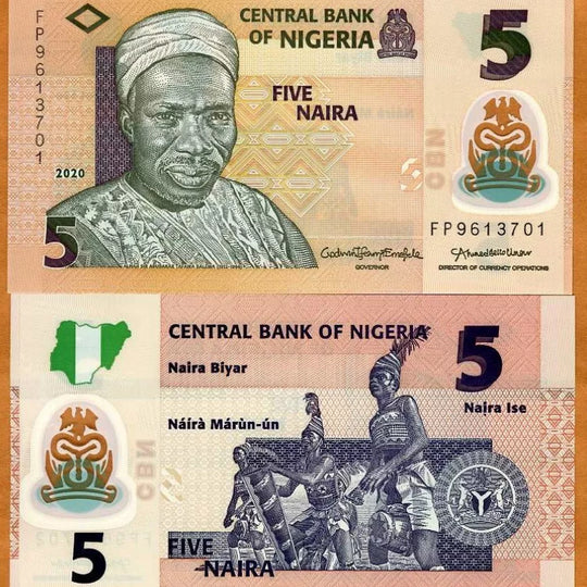 2015 NIGERIA 5 NAIRA  BANKNOTE WORLD UNC