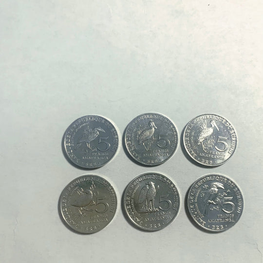 Burundi  6 coins Set Bird  complete set UNC