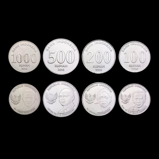 2016  Indonesia 4 Coins Set  Collection Set UNC Nice