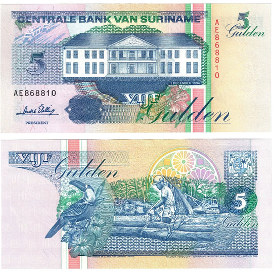 BILLETS DE LA BANQUE CENTRALE DU SURINAME SÉRIE 2000 UNC