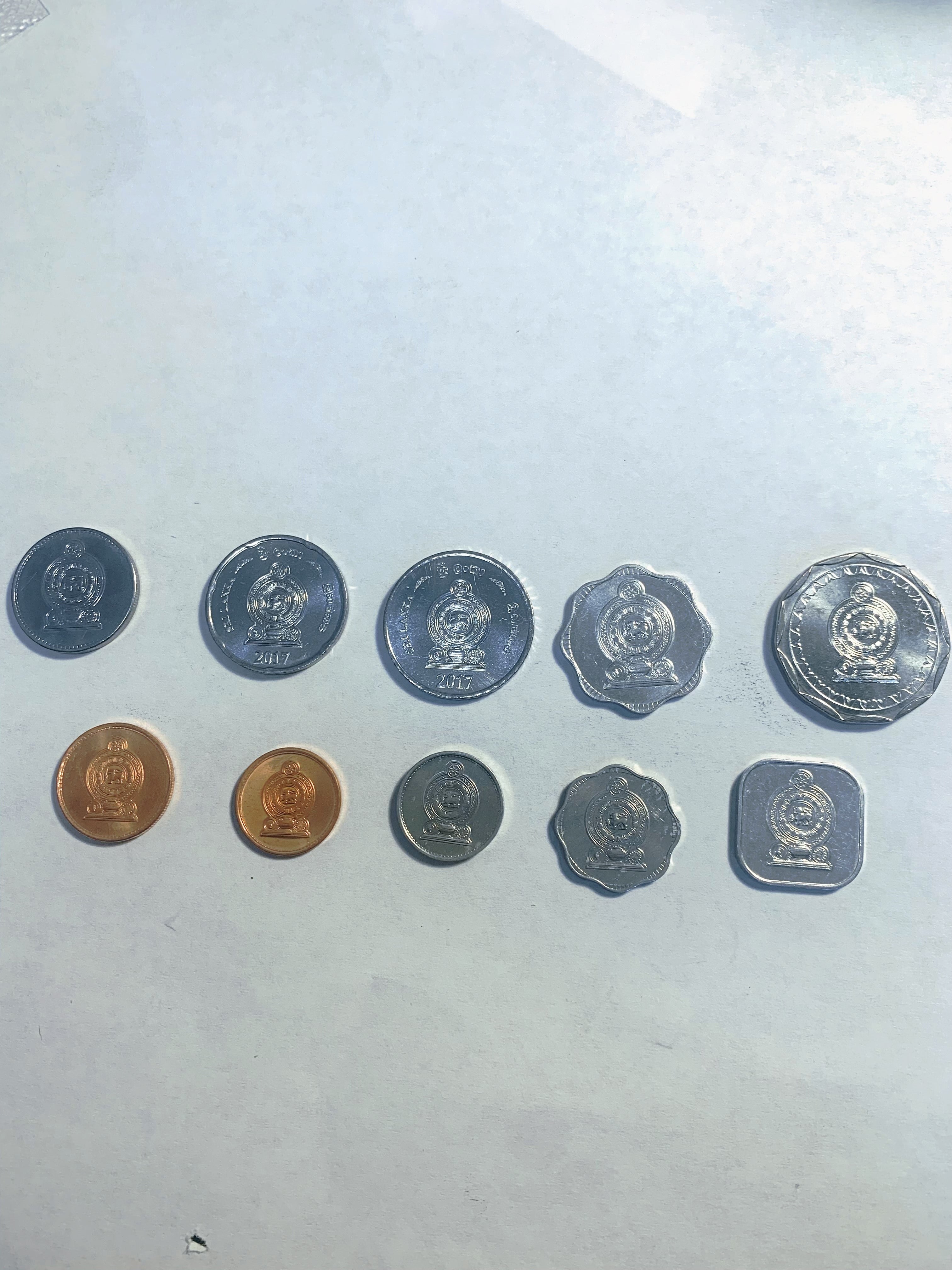 Sri Lanka 10 coins Set complete  collection set UNC