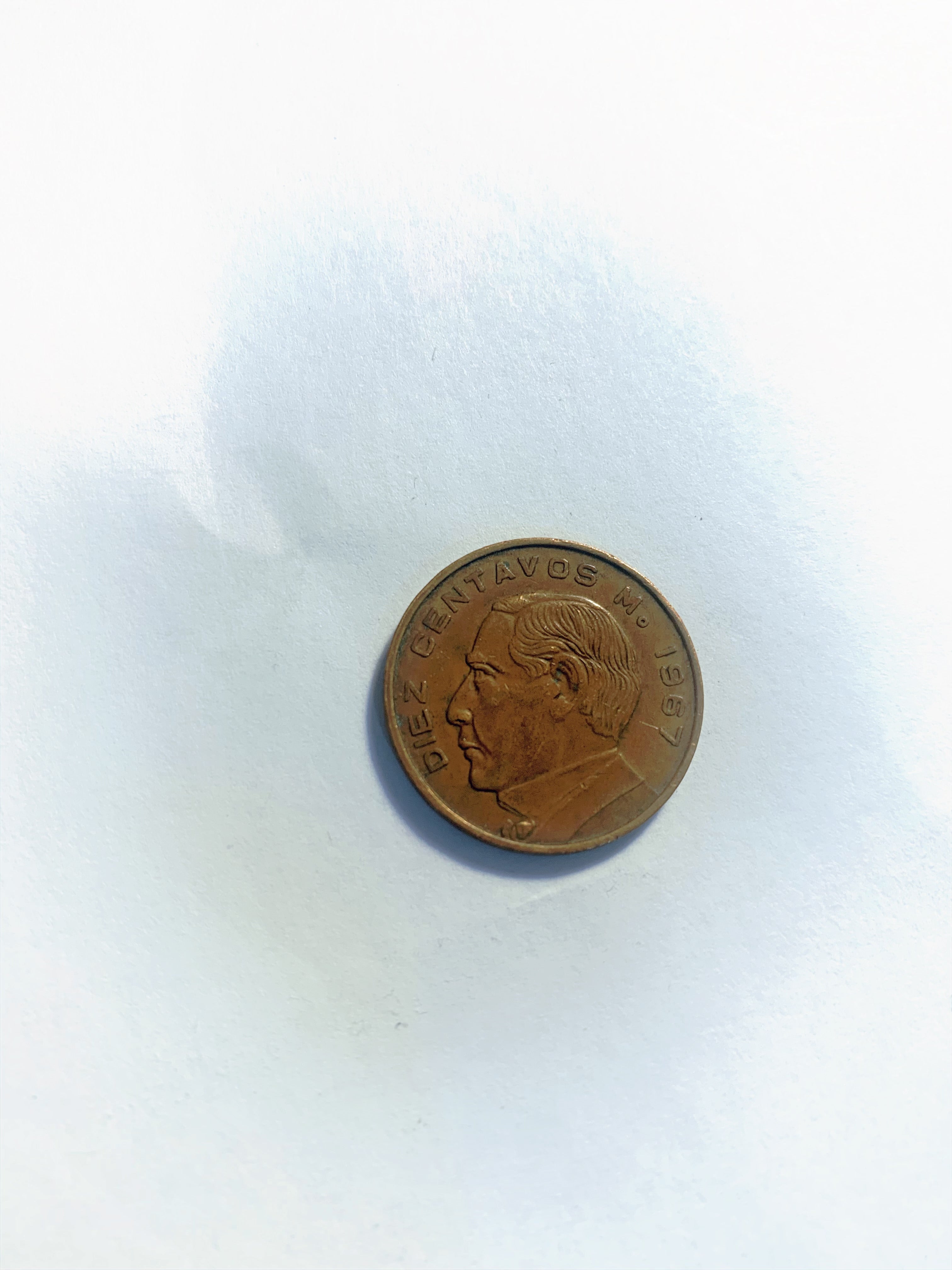 1967 Mexico Circulated Ten Centavo Coin VF