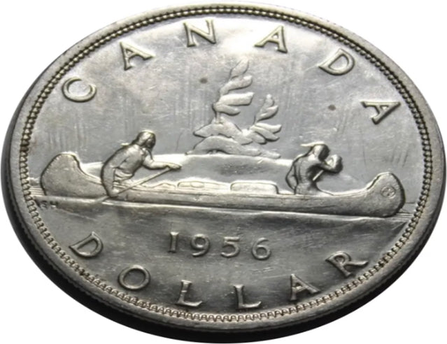 1956 Canada Silver Dollar pièce rare de collection AU***