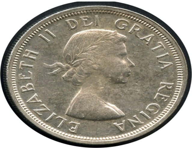 1953 Canada Silver Dollar pli d'épaule à collectionner Conduites d'eau courtes Pièce AU***