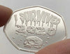 Lucky Coin - I survived epidemic Craft Gift Coin Colored in Protective Plastic Capsule Silver plated #LFU01