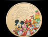 Lucky Coin - Pièce Micky de vœux de saison dans une capsule de protection en plastique plaquée or