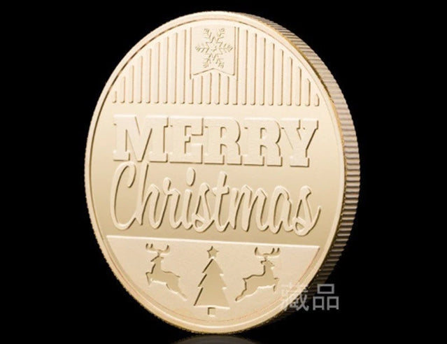 Lucky Coin - Season’s Greeting Micky Coin in Protective Plastic Capsule Gold plated