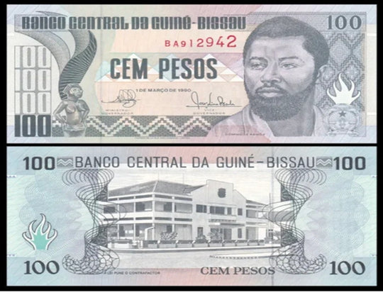 1990Guinée Bissau 100 Pesos P -11, UNC