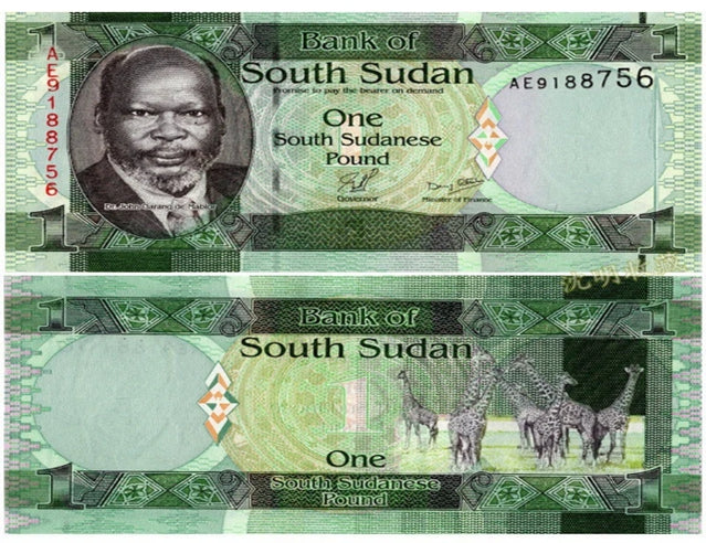 2011 Südsudan P5 1 Pfund Banknote UNC Südsudan