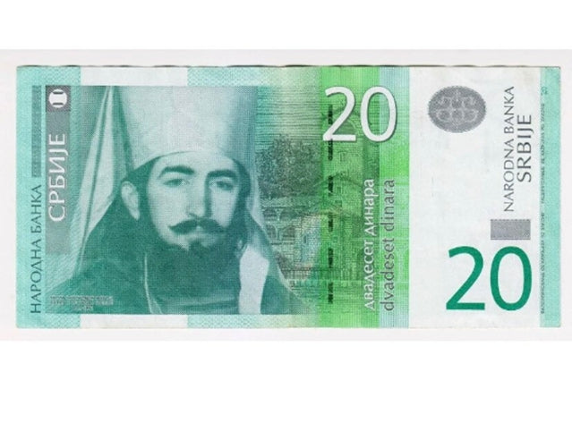 2013 Serbie 20 Dinara Papier-monnaie Billets Monnaie