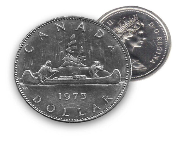 1975 Canadian nickel dollar circulated Coin VF