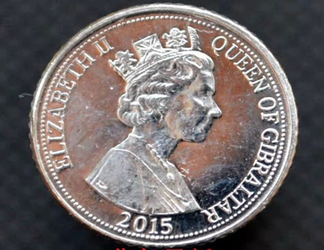 Pièce de monnaie britannique de Gibraltar 2016, 5 pence, reine des fleurs végétales, 17,5 mm