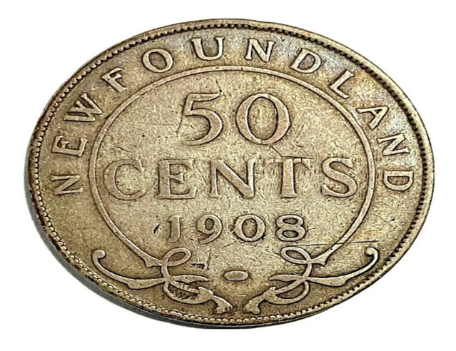 Neufundland 1908 Silber 50 Cent, sehr schön