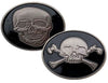 Lucky Coin - Smile Skull - Craft Gift Coin in Protective Plastic Capsule