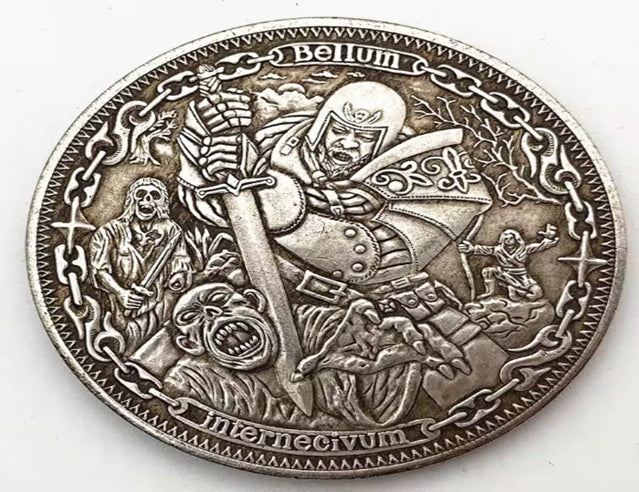 Hobo Coin - Worrier in the battle field Craft Gift Coin in Protective Plastic Capsule Copper Engraved #AR17