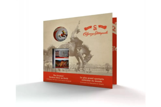 2012 Canadian 25-Cent 100 Years of the Calgary Stampede Coloured Coin & Stamp Gift Set