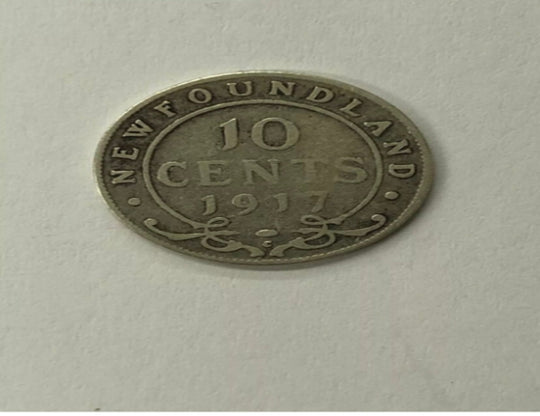 Newfoundland 1917 Silver 10 Cents Very Fine