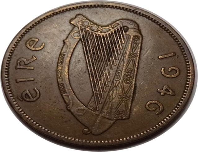 1946 Ireland Republic 1 Penny Coin nice details VF *