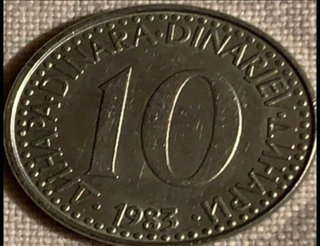 1975 - 1986 Jugoslawien 10 Dinara SS