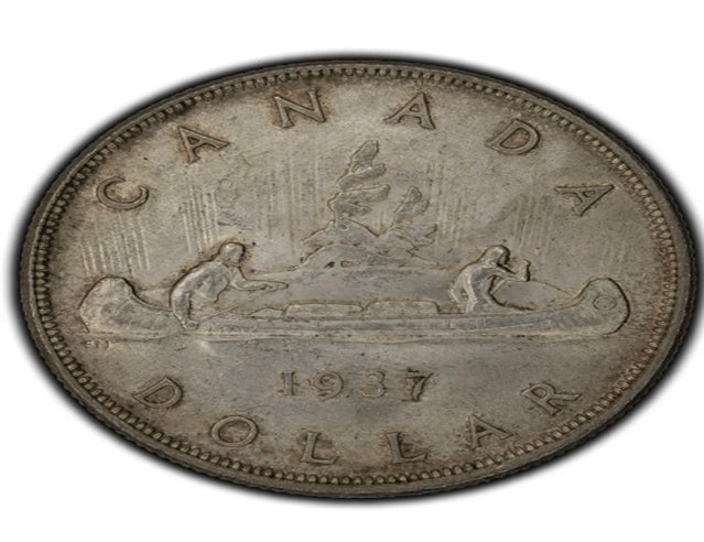 1937 Canada Silver Dollar pièce rare à collectionner AU ***