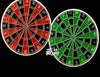 Lucky Coin - Dart Board - Craft Gift Coin Colored in Protective Plastic Capsule Silver plated