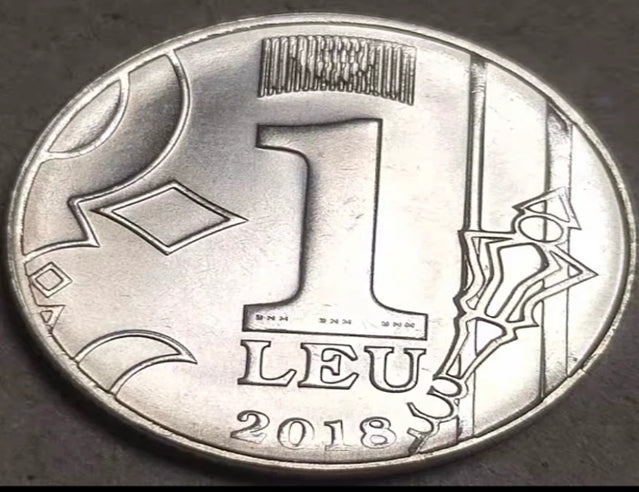 2018 Moldova 1 Leu Coin Moon Bull KM153 nice coin BU