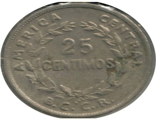 Costa Rica 1969 25 Centimos nice Coin***