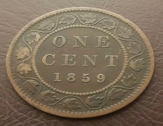 1859 Königin Victoria, groß, ein Cent, hochwertig