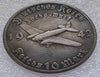 Weapon Coin - Germany 1941-1944 Air fighter Coin in Protective Plastic Capsule Copper Engraved #WE02-05