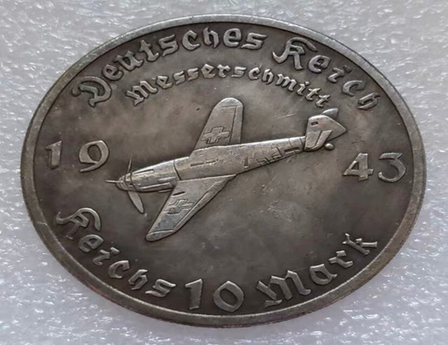 Pièce d'arme - Allemagne 1941-1944 Pièce de monnaie de chasse aérienne dans une capsule de protection en plastique gravée en cuivre #WE02-05