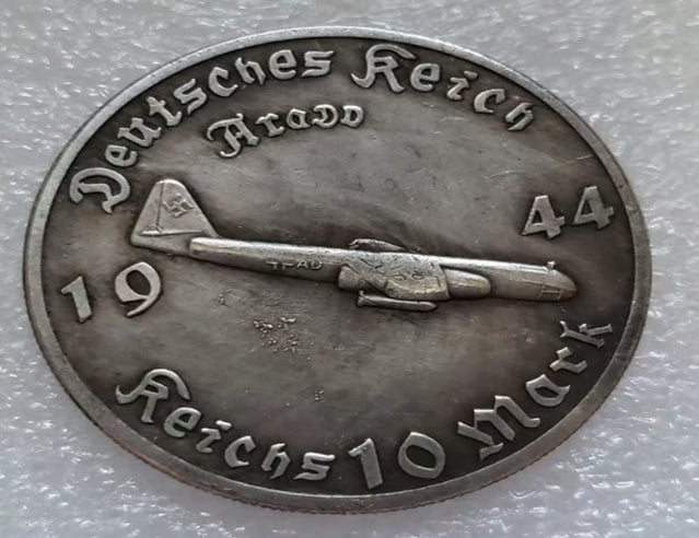 Weapon Coin - Germany 1941-1944 Air fighter Coin in Protective Plastic Capsule Copper Engraved #WE02-05