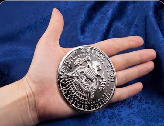 Magic Coin - Large Magic Coin Diameter 74 mm Magic Supplies Alloy coin #LFU04