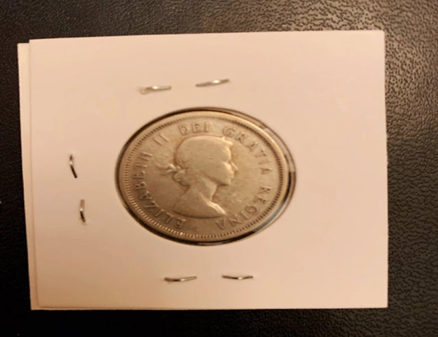 Canada 1964 25 Cent Silver Quarter Coin bel état Circulé ***