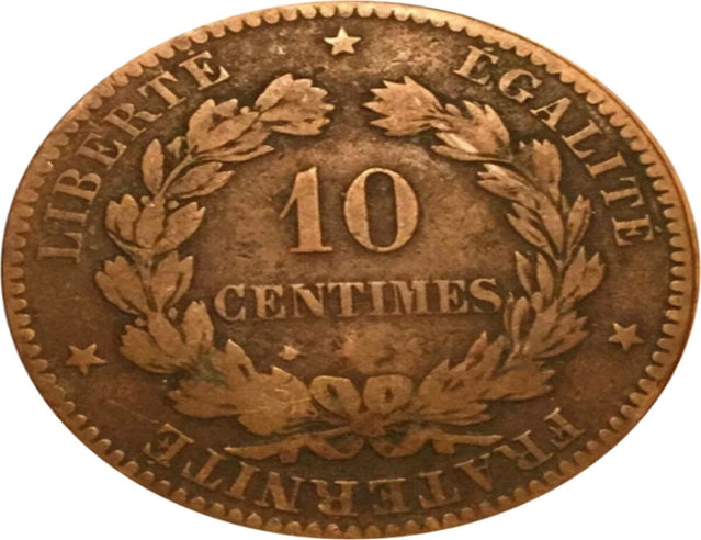 1870 France Pièce de 10 centimes TTB ***