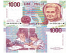 Italie 1000 Lire 1990 Signe Ciampi Speziali Lires Montessori Italia