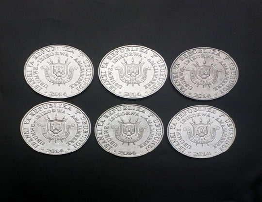 Burundi gefährdete Wildvögel 6-Münzen-Set Sammlungsset Weltmünzset Super Value UNC