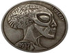 Hobo Coin - squelette extraterrestre antique Craft Gift Coin dans une capsule de protection en plastique cuivre gravé #M21