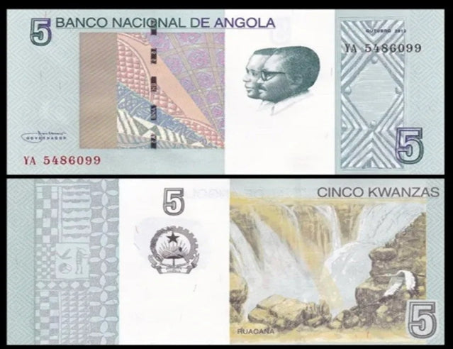 Angola 2012 Jahr 5 KWANZAS brandneue Banknoten