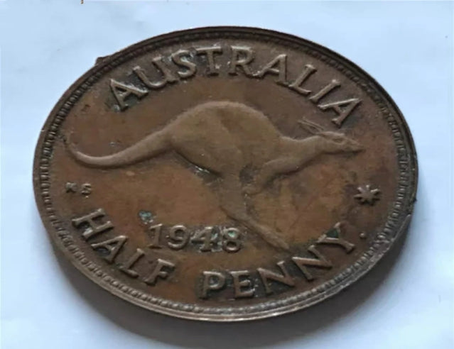 Australie 1948 pièce d'un demi-penny TTB