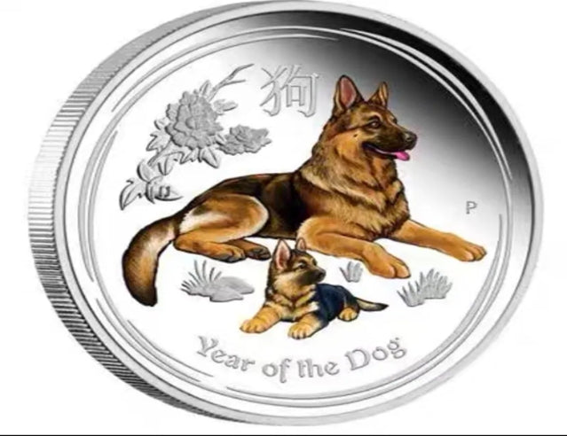 Lucky Coin - Pièce de monnaie pour chien et bébé dans une capsule de protection en plastique gravée en cuivre #LAN04