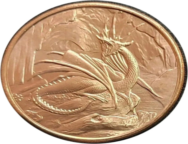 Nordic Creatures - Nidhoggr Dragon 1oz. Pure Copper Bullion Round***