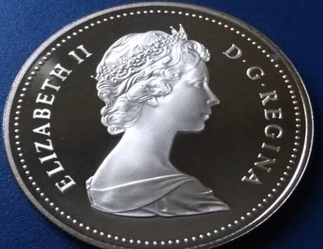 Pièce d'argent de preuve du chemin de fer transcanadien de 1 dollar du Canada 1981