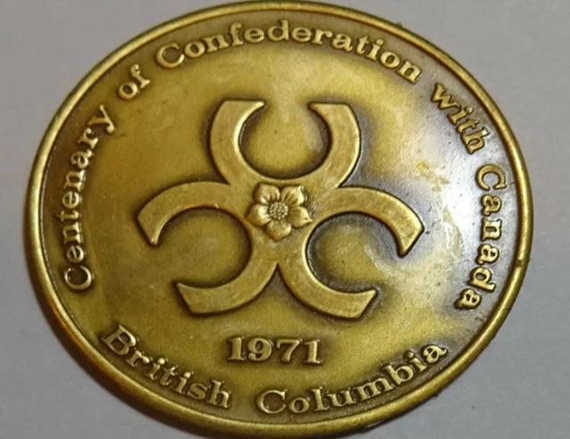 centenary of confederation with canada 1971 british columbia july 20 medal token