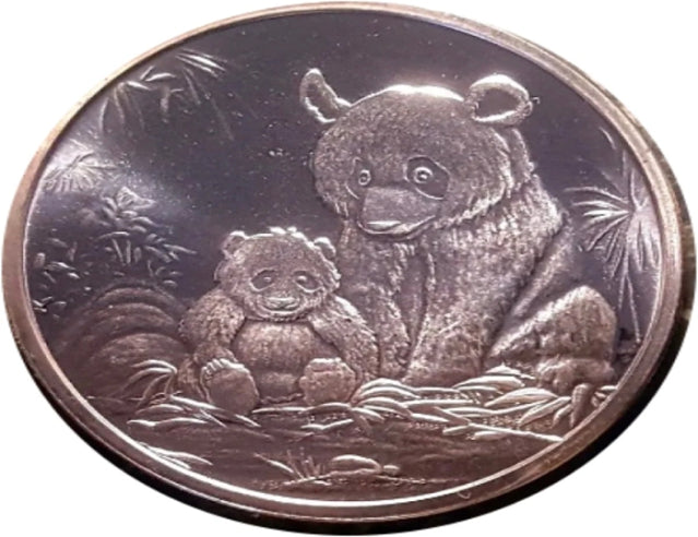 Pandas 1oz. Pure Copper Bullion Round***