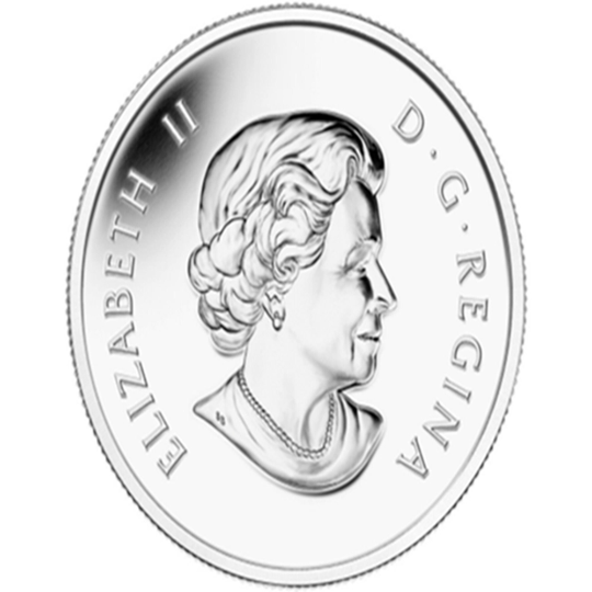 2015 Canadian 10 Dollar Canadian Hockey: Calgary Flames - 1/2 oz Fine Silver Coin